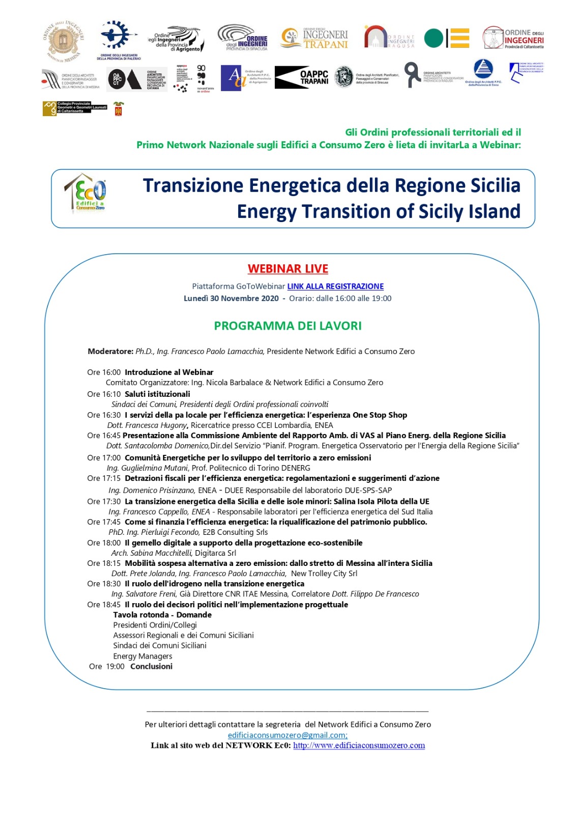 30 novembre webinar sulla “Transizione energetica in Sicilia”