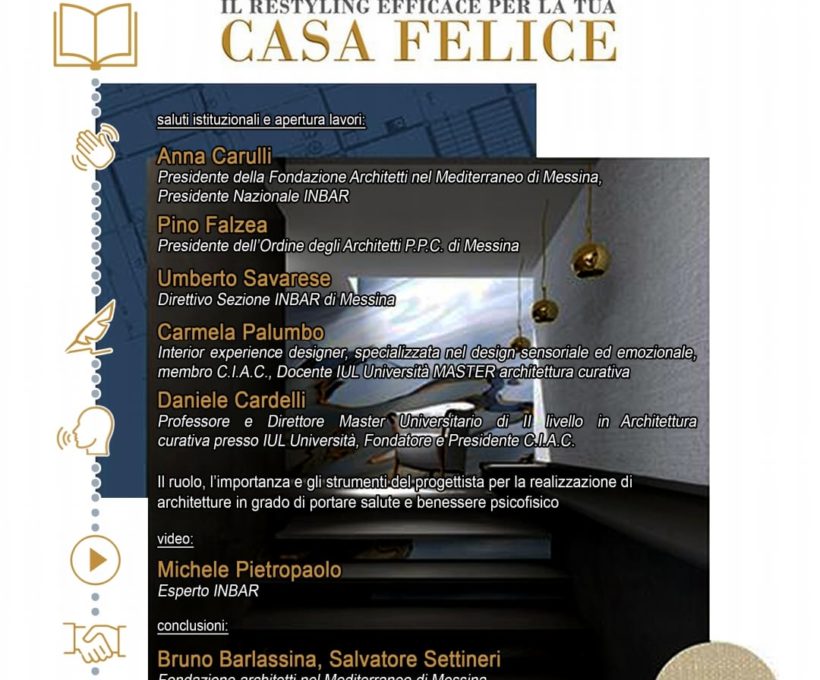 23 maggio alla Chiesa dell’Alemanna presentazione del libro “LA CASA FELICE” della designer Carmela Palumbo